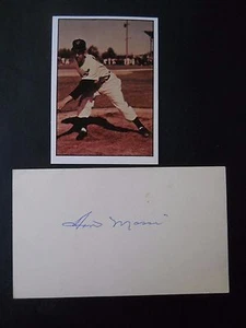 Don Mossi, Autograph on a 3" x 5" Index card, with Baseball card, Pitcher - Picture 1 of 2