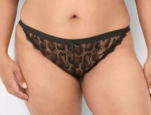 Lane Bryant Pretty Python Layered Lace Brazilian Panty Plus Size 18/20, 2X - Picture 1 of 4