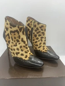 Roberto Cavalli Heels Animal Leopard Reißverschluss Stiefeletten EU 39,5 - Bild 1 von 10