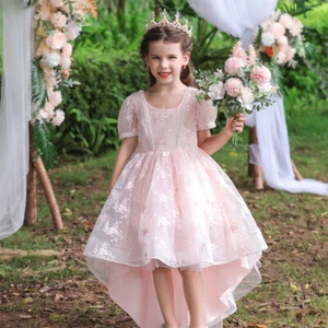 Niños Flores Niñas Vestido de Boda Vestido Dama de honor Fiesta Concurso Princesa Vestidos - Imagen 1 de 53