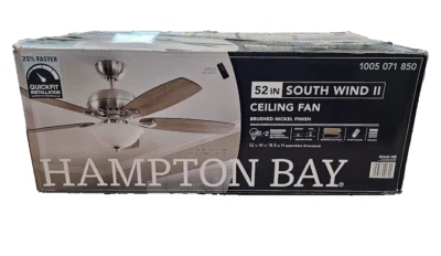 Southwind II 52 in. Indoor LED Brushed Nickel Ceiling Fan with Light Kit - Image 1 of 4