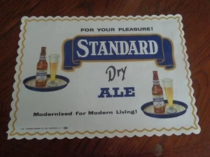 STANDARD DRY ALE PAPER PLACEMATS  NOS Unused Stock - Picture 1 of 1