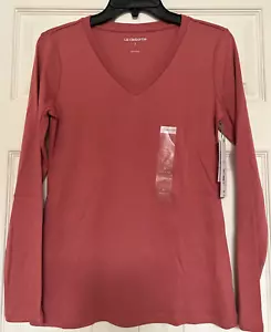 Liz Claiborne Womens V Neck Long Sleeve T-Shirt - Picture 1 of 5