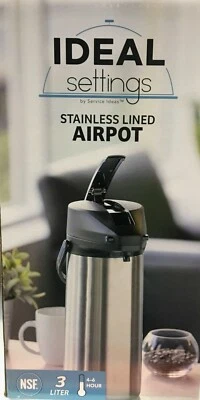 Service Ideal 3 Liter Stainless Steel lined AIRPOT 4-6 Hour Temperature Hold - Image 1 of 4