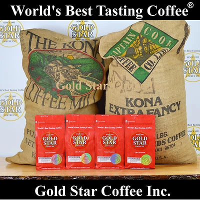 GOLD STAR COFFEE World's Best Tasting Coffee from Gold Star - 4 lb Hawaii Hawaiian Kona Fancy