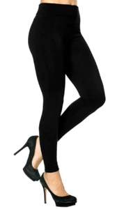 New Womens Warm Leggings Ladies FLEECE LINED High Waist Size UK 10 - 14 Medium - Picture 1 of 2