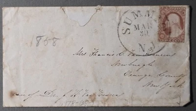Cumbre Nueva Jersey 1858 Notación #26 Damas Cubierta a Newburgh Nueva York Foto 1 de 2
