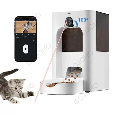 Automatic Cat Feeder 5L 1080P WiFi Pet Feeder w/Camera 2-Way Audio & Alerts - Image 1 of 4