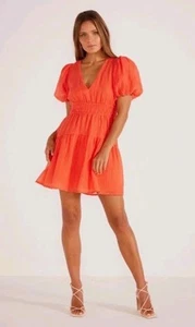 Minkpink Reseda Puff Sleeve Mini Dress - Picture 1 of 4