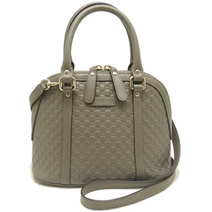 Bolso de Mano GUCCI Micro Guccissima 2WAY 449654 Cuero Gris OUTLET/253302 - Imagen 1 de 9