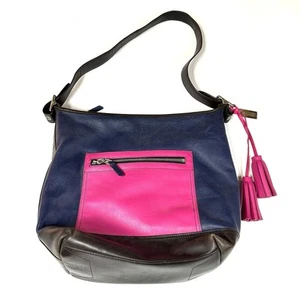 Coach Legacy Duffle Schultertasche Damen Leder 19979 blau pink braun #3973 - Bild 1 von 18