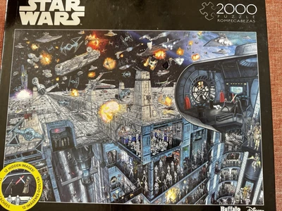 Rompecabezas Star Wars 2.000 piezas imágenes ocultas Buffalo Estrella de la Muerte usado Foto 1 de 3
