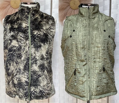 Джейми Садок двусторонний зеленый логотип искусственного меха жилет куртка размер M FX5 - Изображение 1 из 4