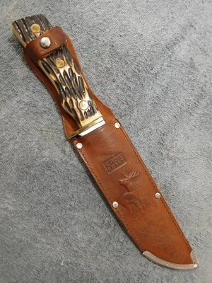 RARE Vintage "KIT CARSON" Imperïal PROV. R.I. U.S.A. Fixed Blade Knife w/ Sheath - Image 1 of 4