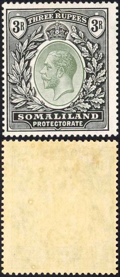 Somaliland SG84 3r verde opaco y negro Wmk Script M/M gato 55 libras Foto 1 de 1