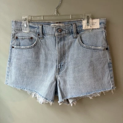 Nuevo con etiquetas Pantalones Cortos Abercrombie & Fitch Talla 30 Los 90 Relajados Corte Alto Foto 1 de 4