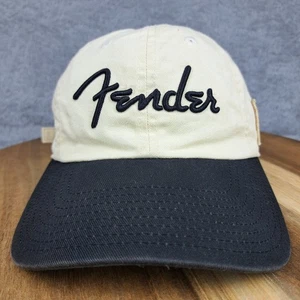 Guitarra Fender Sombrero Gorra Correa Trasera Crema Negra Banda de Música Spellout California - Imagen 1 de 9