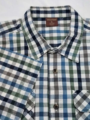 CAMISA DE TRABAJO DE LONA GREAT NORTHWEST XL PARA HOMBRE - MANGA CORTA A CUADROS NUEVA CON ETIQUETAS Foto 1 de 4