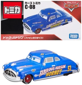 TAKARA TOMY "Disney Cars Tomica C-8 Doc Hudson (Fabulous Type)" Mini Car Toy Uni - Picture 1 of 4