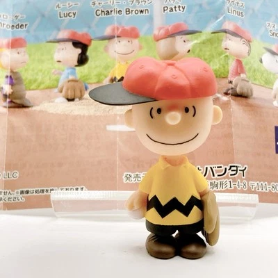 Charlie Brown Peanuts Mascot Mini Figure Narabundesu Baseball ver Bandai Japan - Image 1 of 4