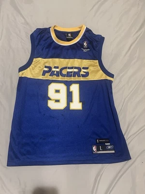 Ron Artest Indiana Pacers Reebok Hardwood Classics “Miss you” Jersey (Men’s L) - Image 1 of 4