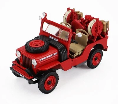 MODELLINO AUTO STATICO HACHETTE JEEP HOTCHKISS ROUVRAY VIGILI FUOCO 1945 1:43 - Immagine 1 di 3