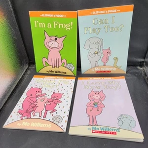ELEPHANT & PIGGIE Books Lot 4 Happy Pig Day I Love My ToyI am a Frog Can I Play - Picture 1 of 10