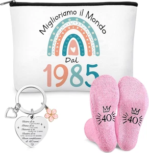 Geschenkset für Frauen zum 40. Geburtstag  Kosmetiktasche  Socken - Bild 1 von 7