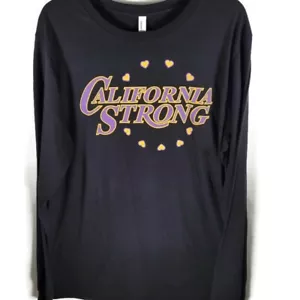 Bella+Canvas California Strong Unisex Jersey Long Sleeve Tee Black Size XL - Picture 1 of 10