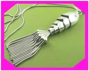 BRIGHTON OCEAN DREAM LARGE FISH Crystal CONVERTIBLE NECKLACE NWtag $128 60% - Picture 1 of 4