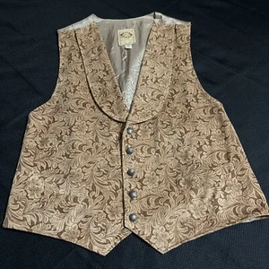 Vintage Wah Maker Men’s Tan Vest Medium  - Picture 1 of 8