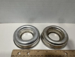 2 Gelatin Rings Aluminum Mini Round Molds Cake Soap Desserts 3.5 in - Picture 1 of 5