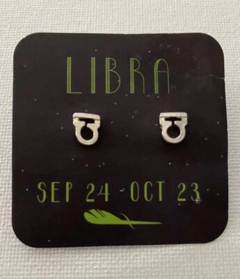 Lucky Feather Earrings Libra Sterling Silver Dipped Nickel-Free - Image 1 of 2