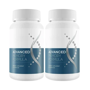 2-Pack Advanced Memory Formula - Best Natural Brain Supplement - 120 Capsules - Picture 1 of 7