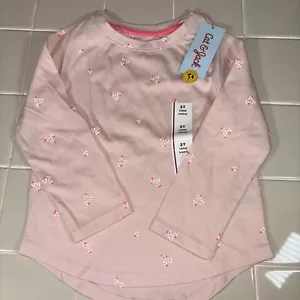 Cat & Jack Long Sleeve Shirt Girls 3T Pink Floral NWT - Picture 1 of 5
