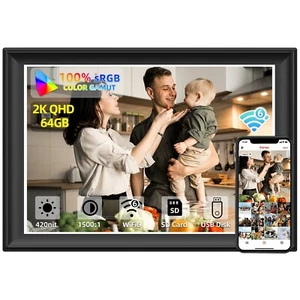 FRAMEO WiFi Digital Photo Frame, 11 Inch IPS Touchscreen, Built in 64GB Memory - Picture 1 of 7