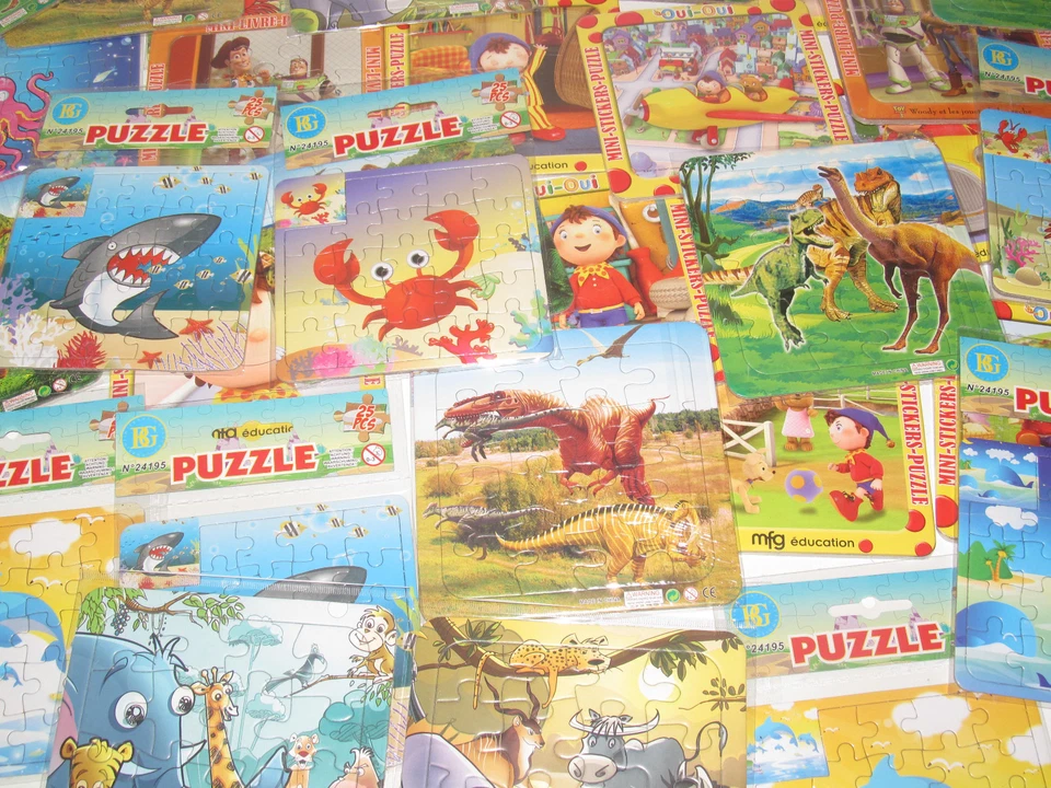 Lot of 10 children's games small puzzle different 13 x 13 cm NEW - Image 1 of 1