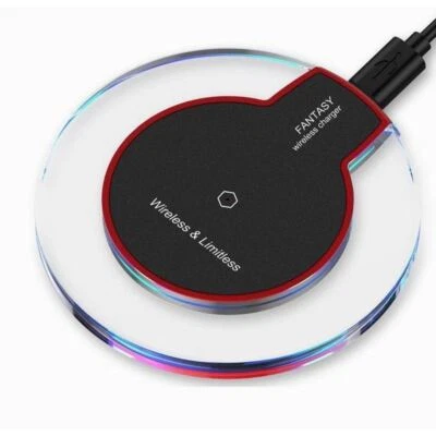 Almohadilla de cargador inalámbrica delgada transparente de 8 mm carga rápida para Samsung Galaxy iPhone 16 Foto 1 de 4