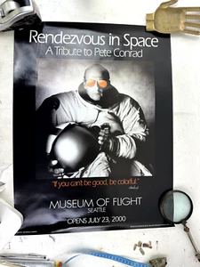 Museum of Flight Astronaut Poster "Rendezvous in Space" Tribute Charles Conrad - Picture 1 of 8