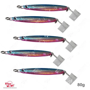 5pcs Pink Blue 2.8oz Colt Sniper 80g Vertical jig w/ a 3561D-DT MUSTAD Hook NEW - Picture 1 of 4