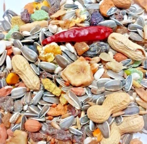 Deluxe Parrot With Fruit Aviary Bird Food Seed Macaw, African Grey Various Sizes - Picture 1 of 5