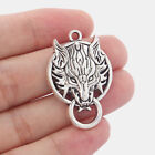 5Pcs Antique Silver Wolf Head Charms Connector Pendants Jewelry Findings 40*27mm