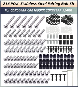 236PCS Complete Body Screws Fairing Bolt Kit for CBR600RR CBR1000RR 954RR 929RR - Picture 1 of 9