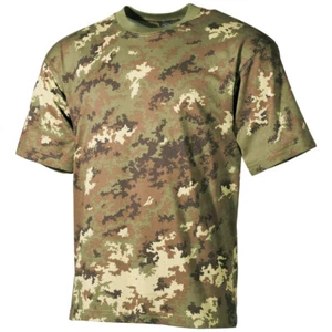 Military Patrol Top Italian Army T-Shirt Vegetato Camo Combat Pattern Tee S-3XL - Picture 1 of 7