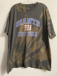 New York Giants T-Shirt bleichgefärbt Batik individuell grau Erwachsene Größe X Large - Bild 1 von 4