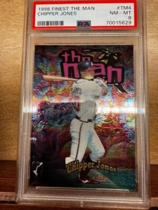 1998 Finest The Man #TM4 Chipper Jones PSA 8 - Picture 1 of 2