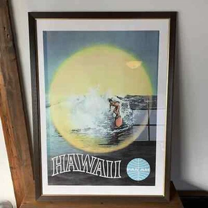 PAN AM HAWAII Pan American Airways vintage poster framed - Picture 1 of 9