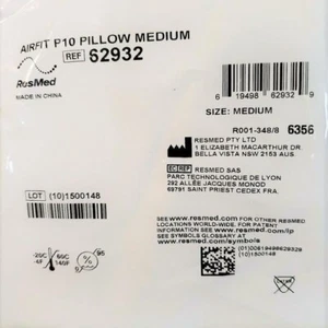 Cojín de almohada nasal ResMed AirFit P10 tamaño: artículo MEDIANO #62932 - NUEVO en PAQUETE - Imagen 1 de 5