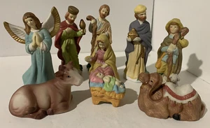 Gift Collection 8 Piece Ceramic Hand Painted Christmas Nativity Set Replacements - Picture 1 of 4