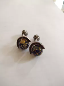 Vintage Spinning Globe Cufflinks Sterling Silver 925 - Picture 1 of 10